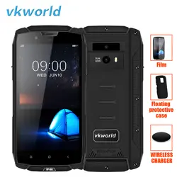 Vkworld VK7000 IP68 смартфон 5,2 "Face ID Беспроводной Зарядное устройство Android 8,0 Octa Core 4G B + 6 4G B Водонепроницаемый отпечатков пальцев 4G LTE телефон