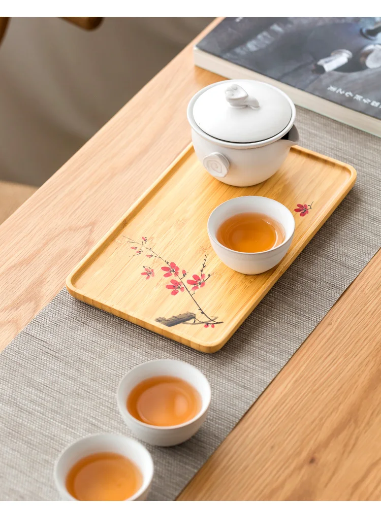 TANGPIN bamboo tea trays natural bamboo tea board kung fu tea tray table serving accessories