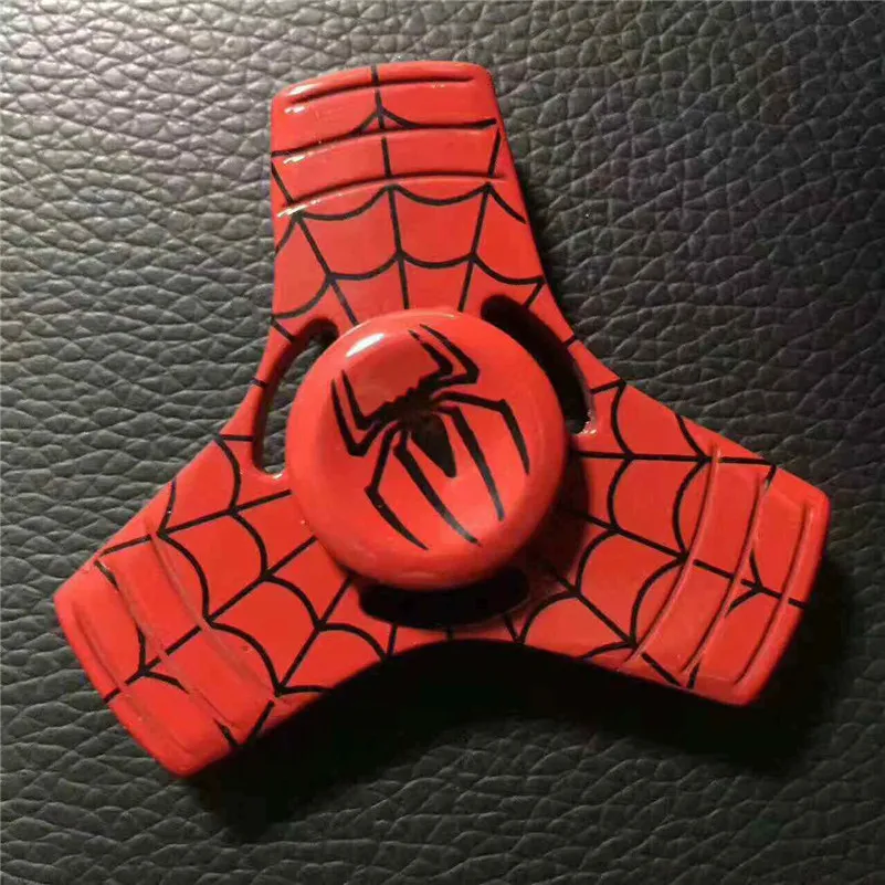 

Metal Tri-Spinner DIY Stress Relief Fidget Toy EDC Profession Spiderman Ironman Hand Spinner Toy For Autism ADHD Fidget Spinners