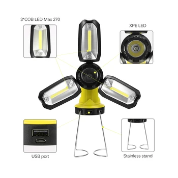 

COB Portable Lantern Tent Lamp USB Rechargeable Ultra Bright Led Lightweight Camping Lanterns Light For Working Hiking Camping