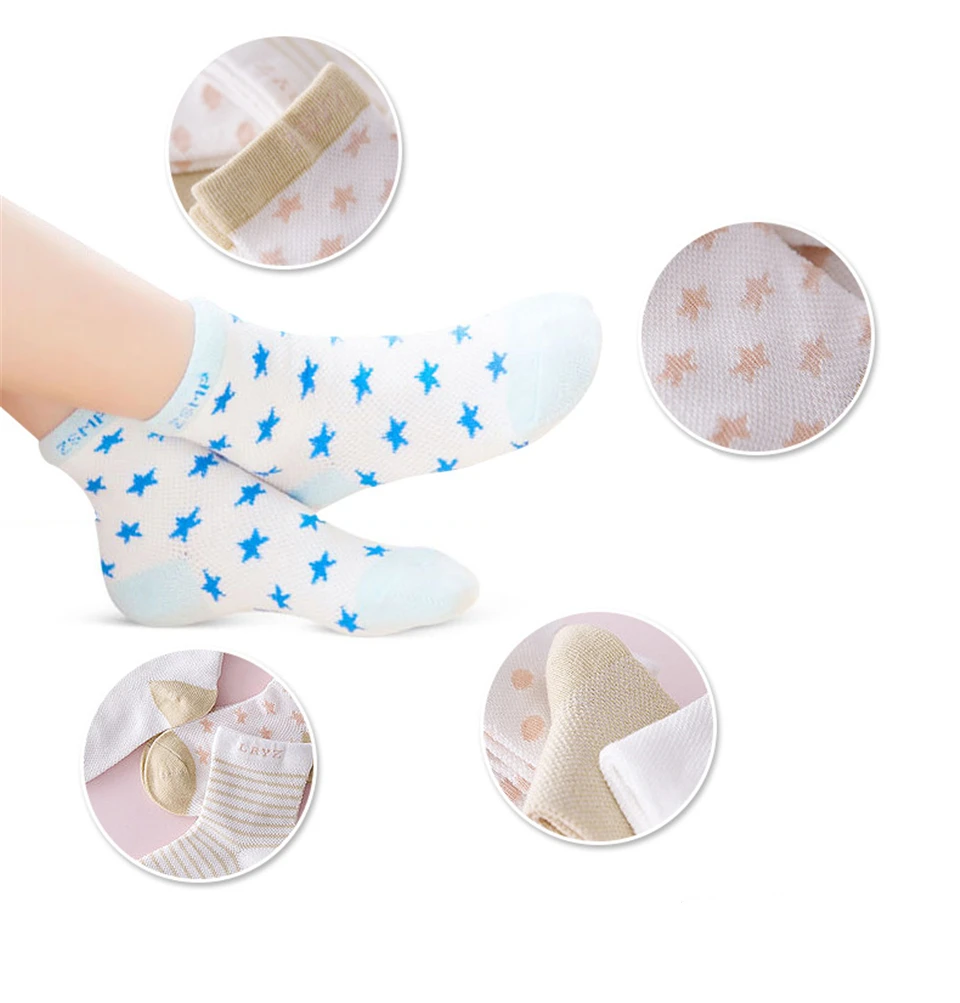 Skarpetki/10 шт./лот, 5 пар, милые детские носки с рисунками для новорожденных мальчиков Новые Вязаные мягкие носки из дышащего хлопка для малышей Miaoyoutong, для девочек
