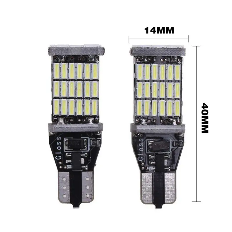 2PCS Super Bright T15 W16W 921 45 SMD LED 4014 Car Auto Canbus Marker ...