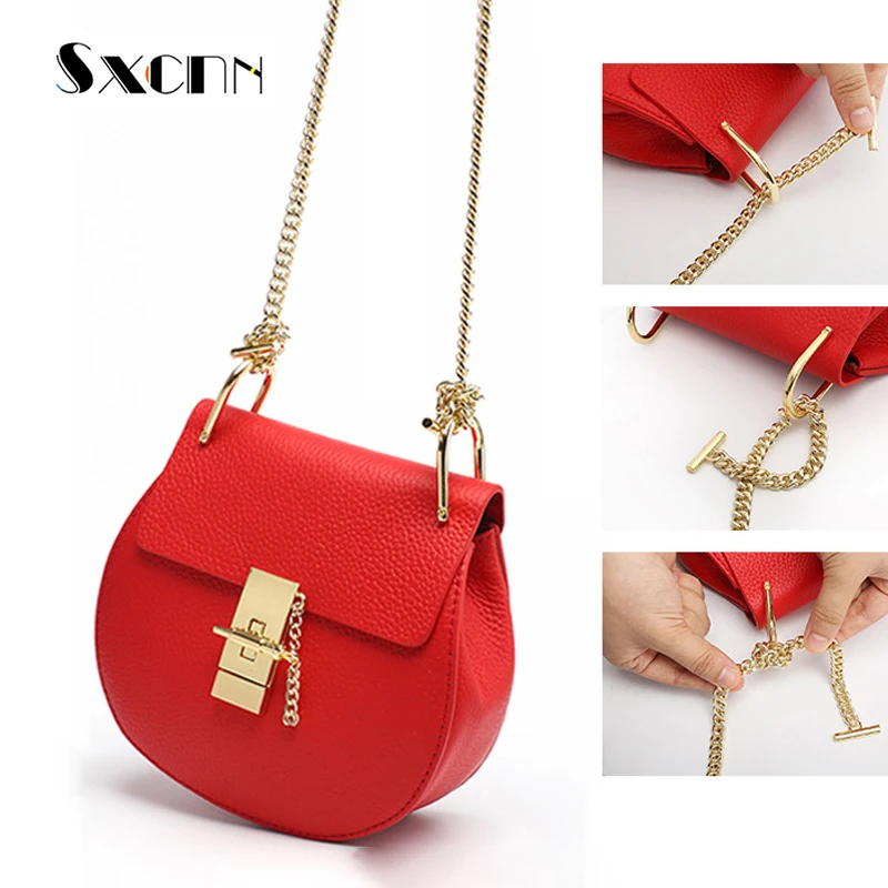 

SXCNN Genuine leather bags for women chain lock Messenger bag High Quality Cow leather crossbody bags for women bolsas feminina