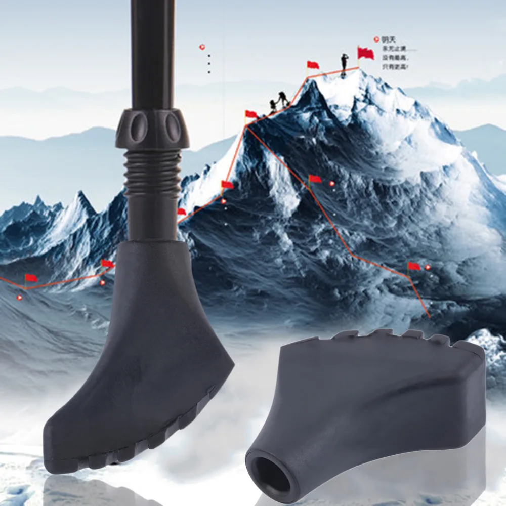 

Alpenstock Rubber Head Cover Case Protector for Hiking Walking Stick New High Quality Durable Black new arrrival Well Sell