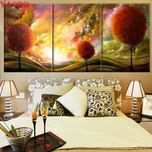 3 шт. DIY фото на заказ! 5D алмазная живопись абстрактное дерево Ландшафтная мозаика с бриллиантами полная квадратная круглая Алмазная вышивка распродажа