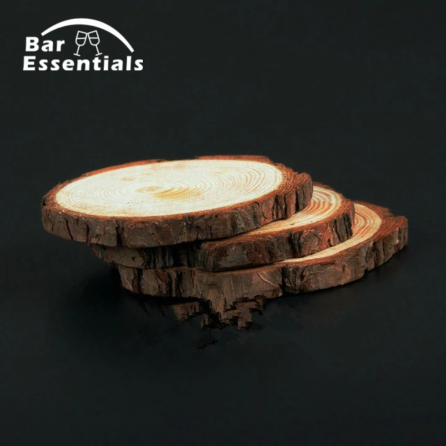 

Visual Touch 8PC Household Nature Wood Grain Solid Wooden Cup Pads Mug Mat Drink Coasters Teacup Pad