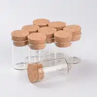 5ml 10ml 12ml Mini Glass Vials Jars In Vitro Bottles With Corks Stopper Glass Test Tube Transparent Mason Jars Bottles 100pcs