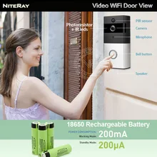 Peephole viewer wireless IP video door phone apartment door eye wireless camera