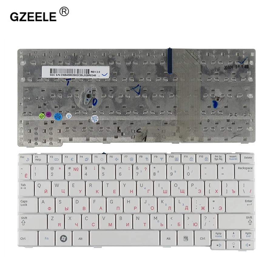 GZEELE Новая русская клавиатура для Samsung NP-NF108 NF108 NP-N310 NF310 NF210 N310 белая RU Клавиатура