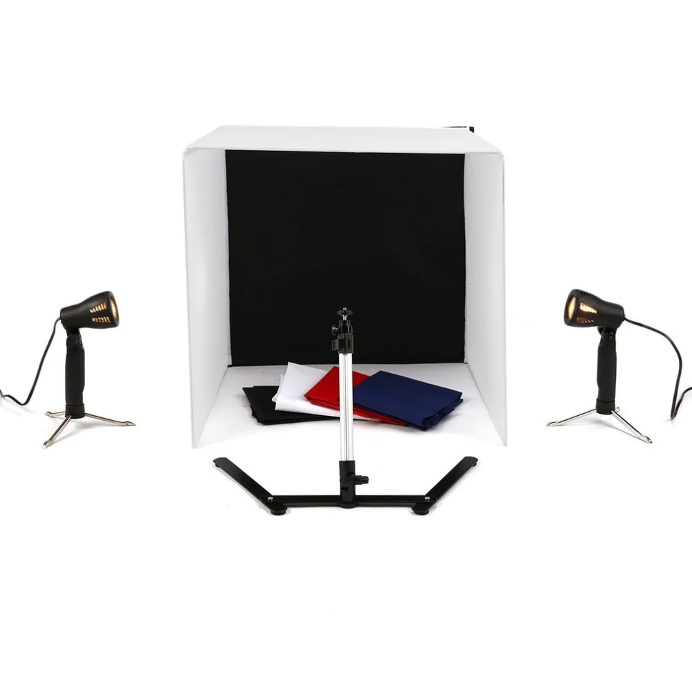 

Portable photography backdrops 50cm Camera Photo Studio Box Soft Light Kit With Tripod Mobile Shot Box Set Photography Props