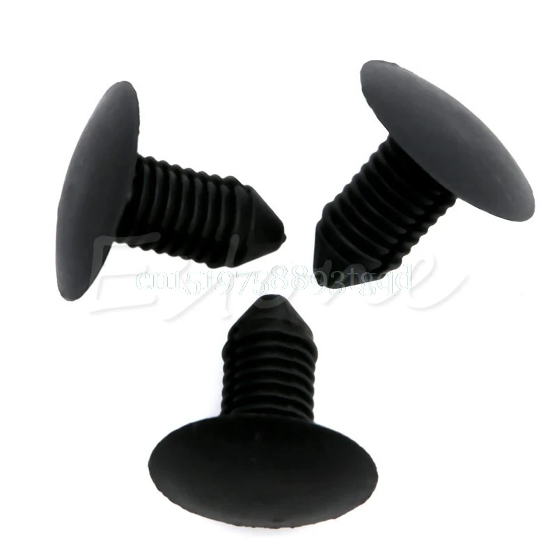 Car Bumper Fender Black Plastic Rivets 10mm Hole Fasteners for Ford