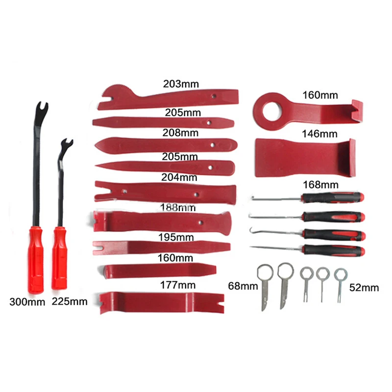 

22pcs/Set Removing Dismantlement Red Removes And Installs Car Removal Kit Lever Tool Pry Audio Stereo New 2018