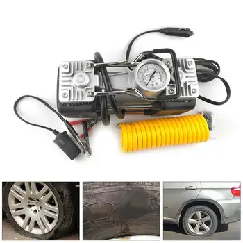

12V 150PSI Portable Emergency Heavy Duty 2 Cylinder Car Air Compressor Tire Inflator Pump Universal for Car Trucks Bicycle