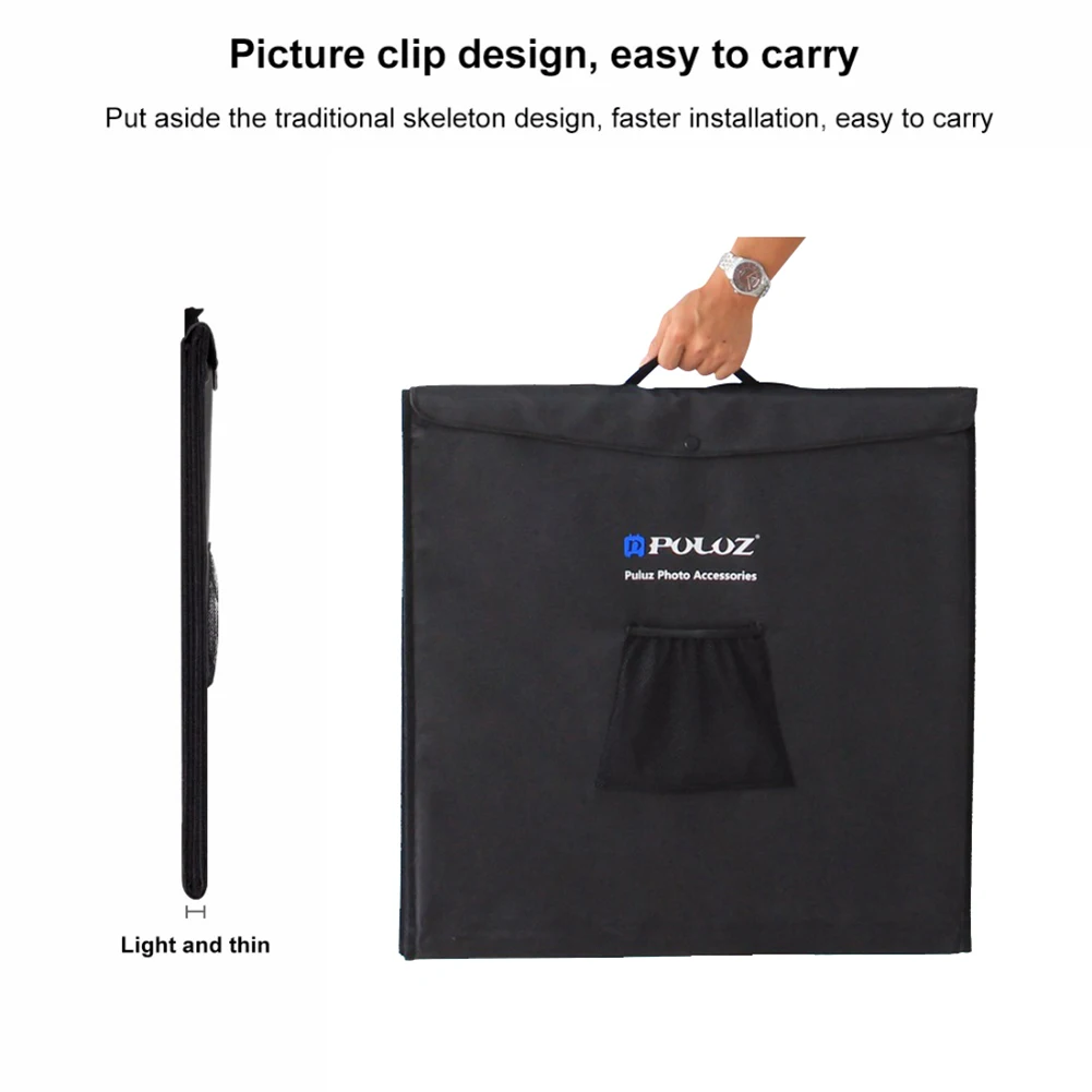  PULUZ 40*40cm Mini LED Photo Studio Softbox Photography Soft Box EU Plug LED Photo Box Lighting Stu - 32851934645