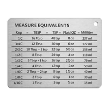 Home Magnetic Mount Spoon Accessories Baking Scale Plate Kitchen Measuring Cups Cooking Conversion Chart