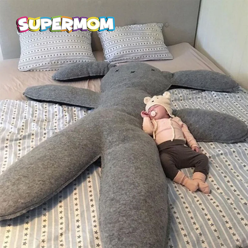 

150CM Large Plush Baby Rabbit Pillow Sleeping Cushion Kids Toddler Children Room Decoration Toys Photo Props Birthday Gift