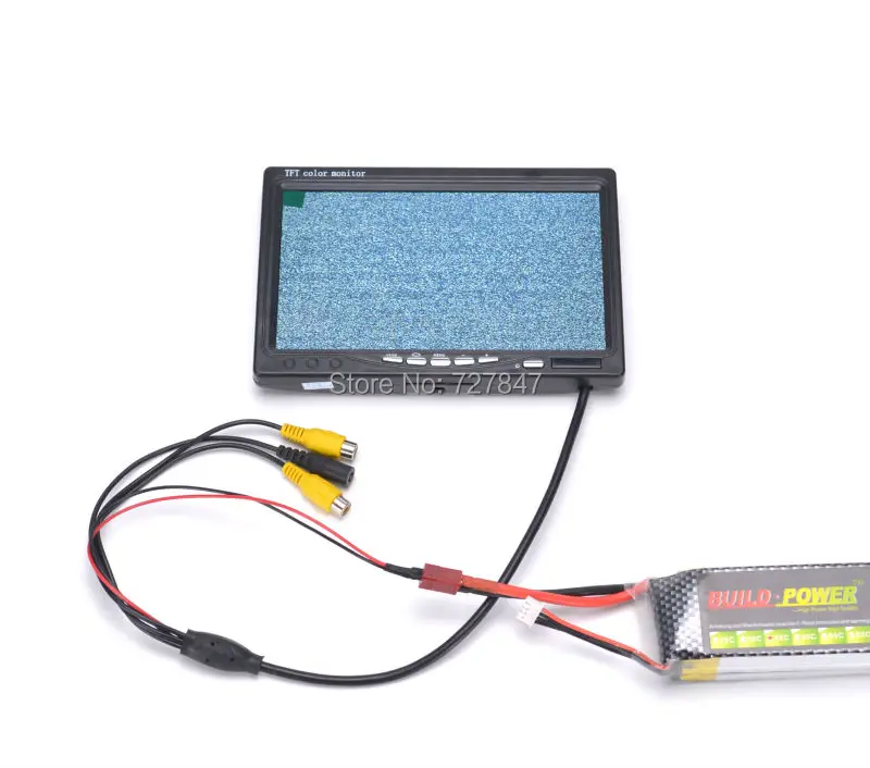 Newest IPS 7 inch LCD TFT FPV 1024 x 600 Monitor Screen Remote <br />control FPV Monitor Photography Sunhood for Ground Station-in Parts <br />