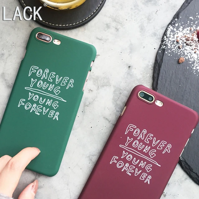 lack forever young letter cases for iphone 6 cute cartoon ultrathin letter cases