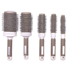 1Pcs Durable Ceramic Iron Round Comb Hair Dressing Brush Salon Barber Styling Barrel Tool 5 Size To Choose