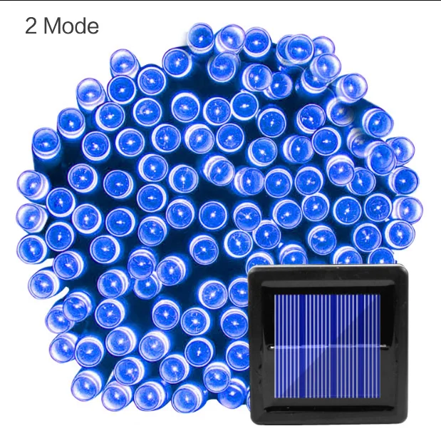 Уличный светильник на День святого Валентина, 32 М-52 м, водонепроницаемый, 200 светодиодов, новинка, романтический светильник, сказочный светильник на цепочке, Солнечная Цветочная лампа - Испускаемый цвет: Blue