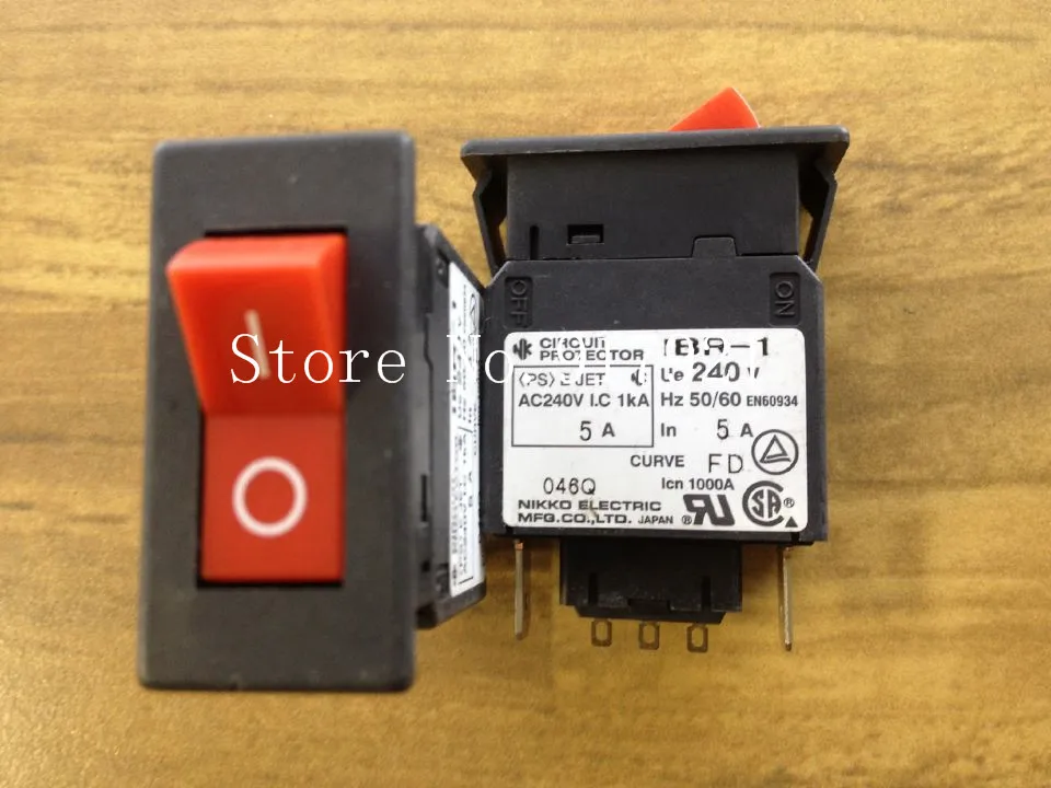 [Zob] Giappone Nikko Elettrico Nikko Elettrico Ibr-1 Interruttore 5 A240Vac -- 10 Pz/Lotto