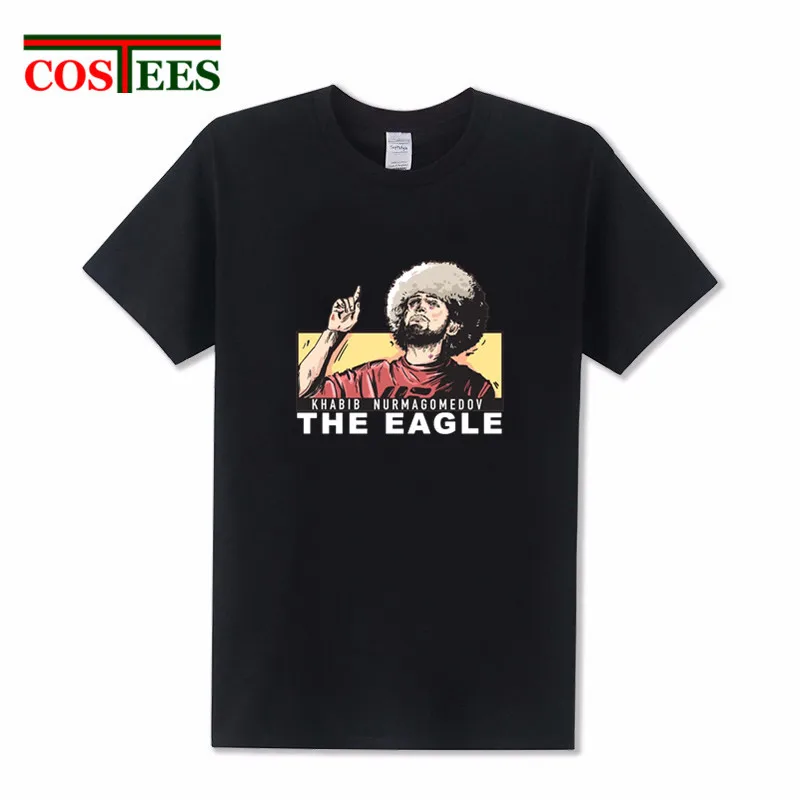 

Fun Cartton The Eagle Khabib Nurmagomedov T shirt men UFC Khabib T-shirt Russia super hero MMA Streetwear hip hop brand clothing