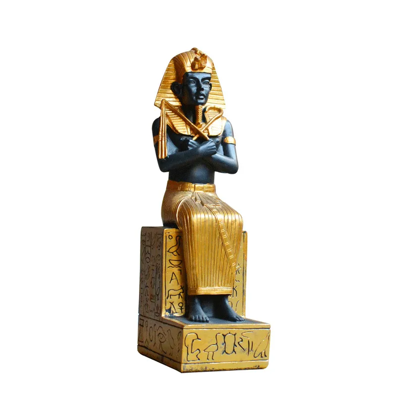 

Egypt Pharaoh Decorative Figurines Egyptian Pharaohs Statue Craft Christmas Home Decoration Pyramid Resin Craft Gifts R269