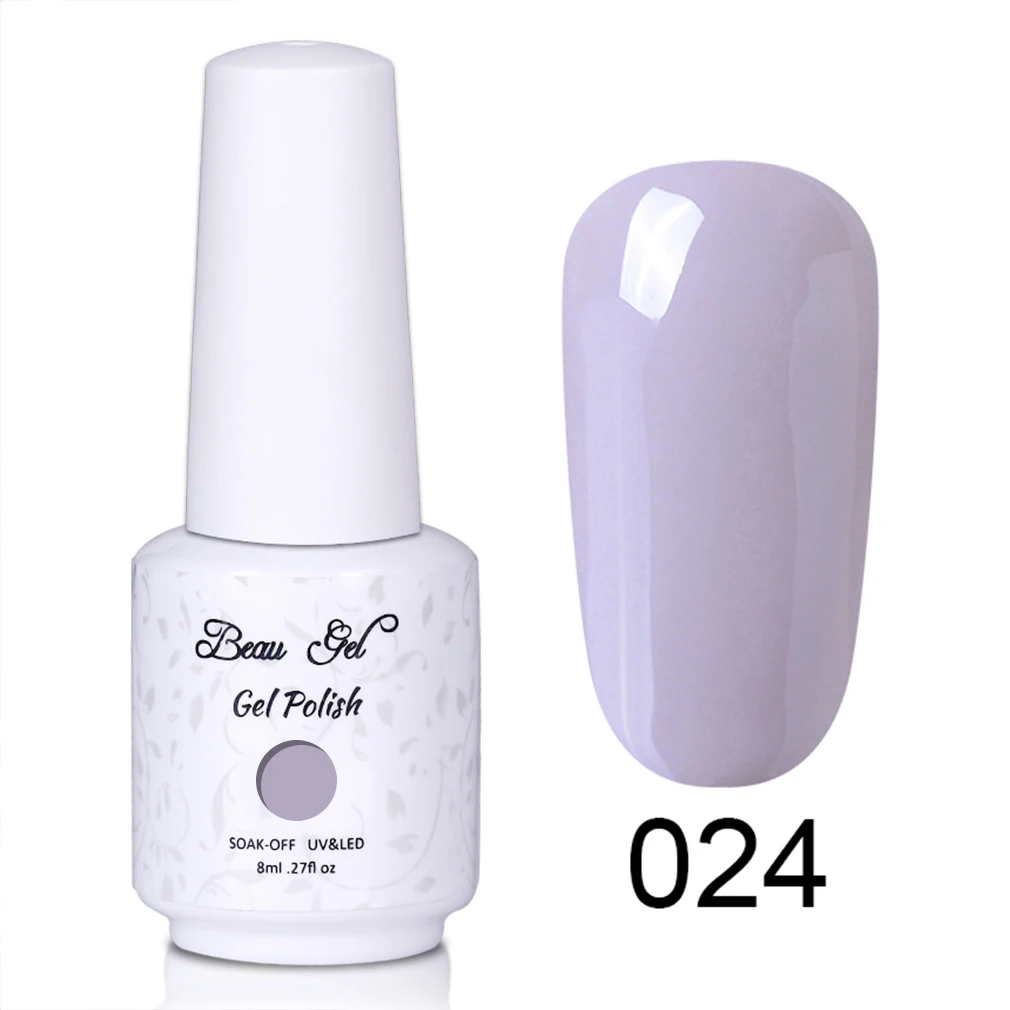 Beau Gel 8ml Nude Color UV Gel Nail Polish Soak Off Vernis Semi Permanent Hybrid Varnish Gellak Enamel Lacquer Jelly Gel Polish - Цвет: NU024