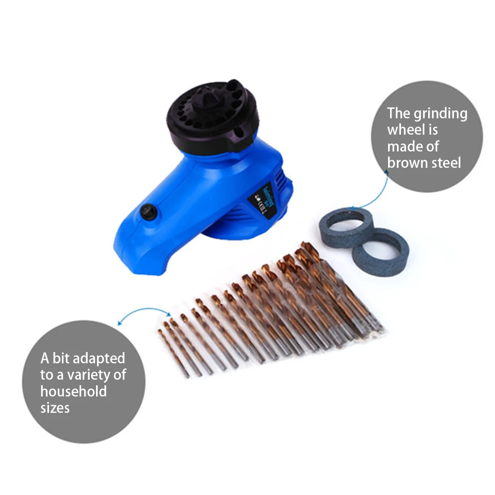 220V Foolproof Twist Drill Bit Grinding Machine Electric Drill Bit Sharpener Grinder Drilling