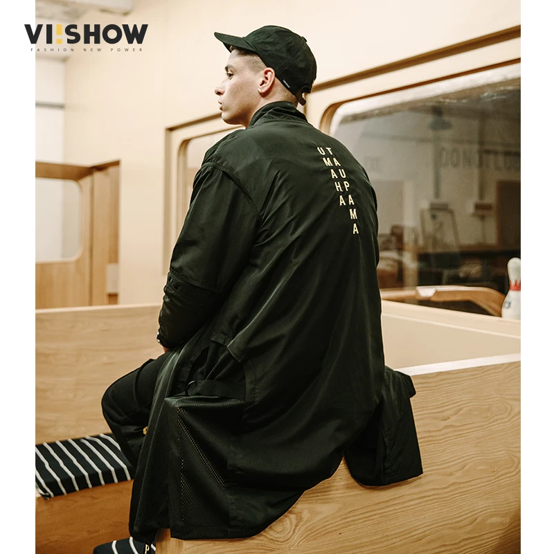VIISHOW новинка длинный Тренч Мужская брендовая одежда повседневные Модные Длинные