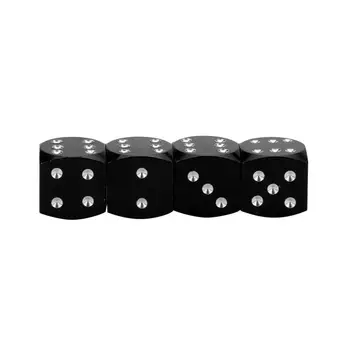

4PcS Dice Dust Valve Caps Car Motorcycles Electric Cars 80's Novelty Fun Retro Universa American Fit For cars US models