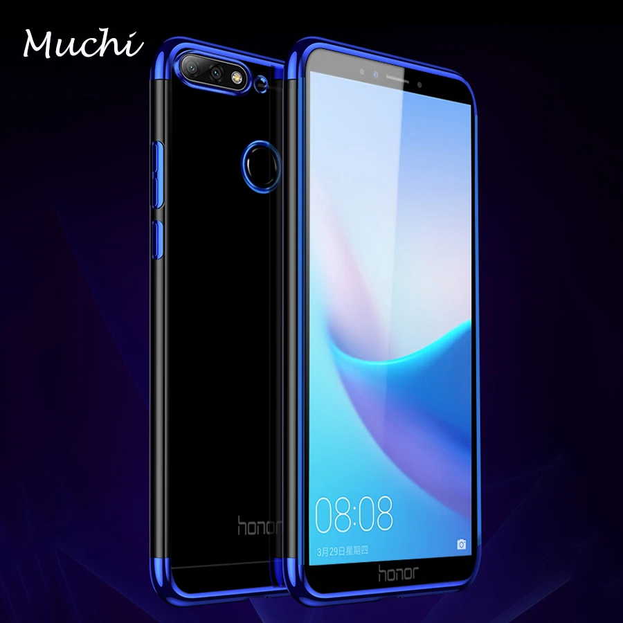 Чехол MUCHI для Huawei Honor 7A Pro роскошный мягкий прозрачный чехол с лазерным покрытием