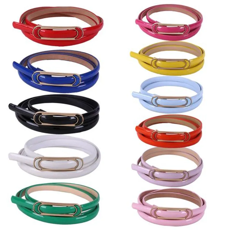 

New Fashion Women's Vintage Accessories Casual Thin Leisure Artificial Leather belts for women waistband 40FE03