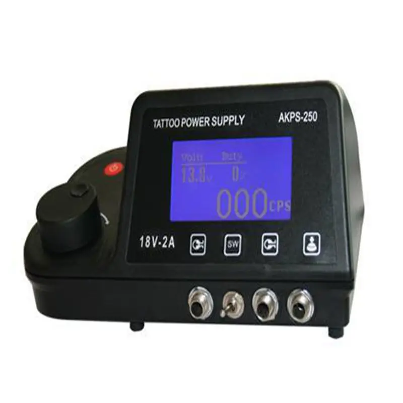 

Hot Sales Dual LCD Tattoo Power Supply High Quality Professional Black Power Tattoo Supply For Tattoo Machine Free Shipping