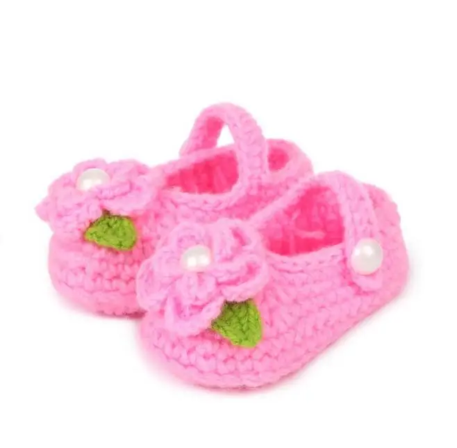 

New hot sale lovely sweet soft baby boys girls pure manual flowers children's crib shoes 11cm wholesale 10pairs/lot
