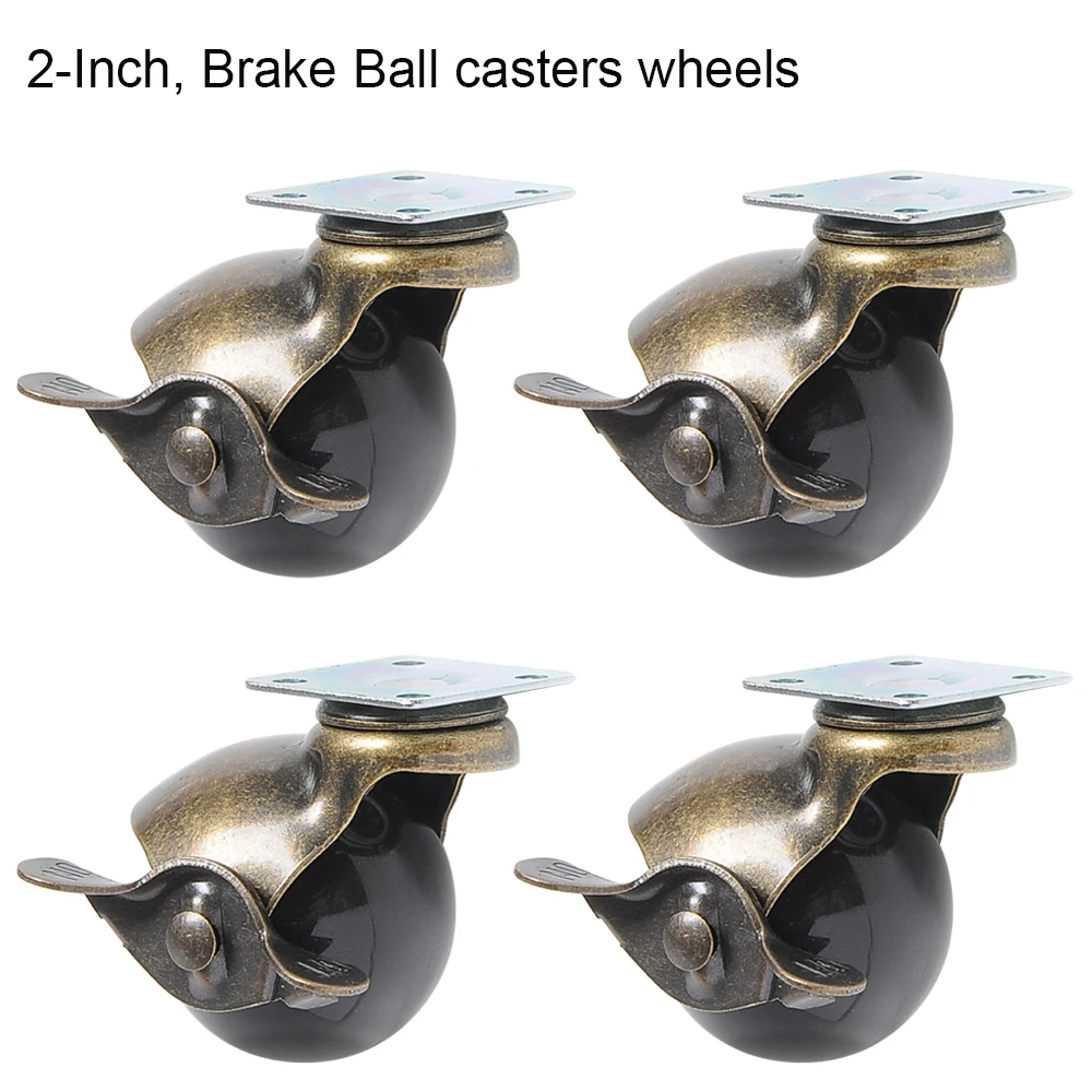 4pcs Furniture Casters Wheels Swivel Caster Quite Roller Wheels For Trolley Baby Crib Bed Wheels