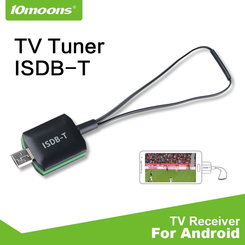 

10moons ISDB-T Digital TV Tuner Receiver for Android Phone Tablet Pad Watch TV and High Sensitivity Antenna