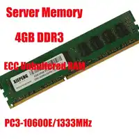 Server memory DDR3 4GB 1333MHz Pure ECC UDIMM Unbuffered RAM 4GB 2RX8 PC3-10600E 10600 for workstation RAM
