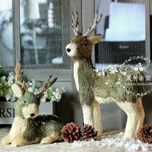 Американская деревенская Рождественская декорация, отдел одежды для сентября, соломенный олень, лось, свадебный подарок, украшения, реквизит