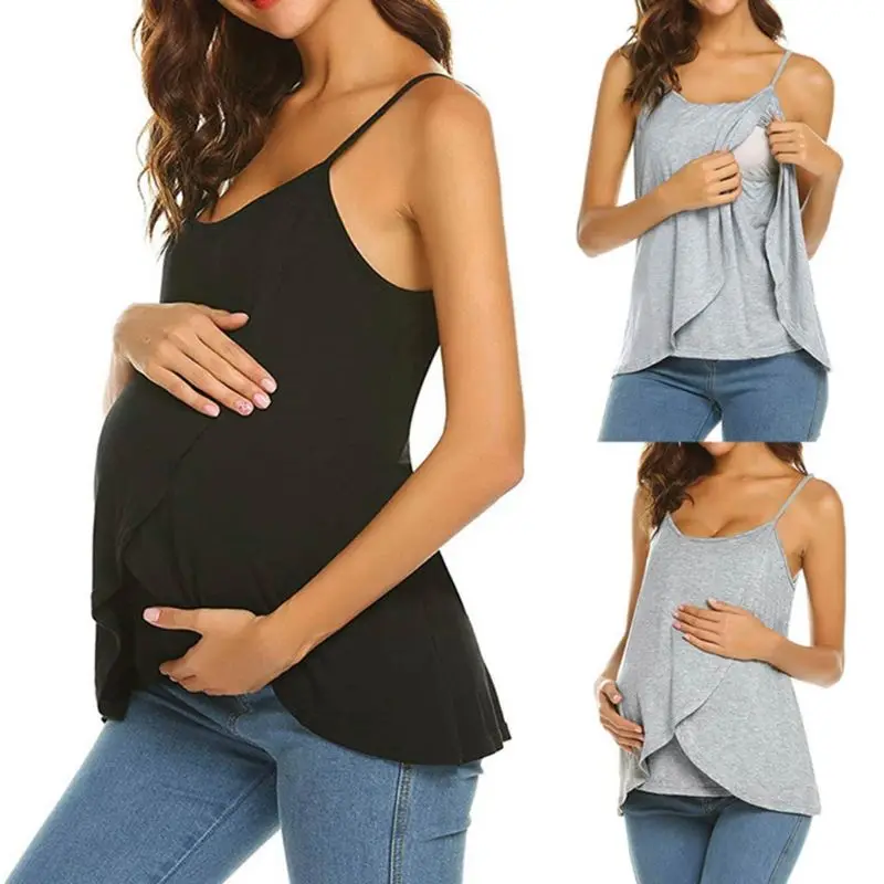 

Maternity Pregnant Women Lady Camisole Breastfeeding Nursing Summer Fahion Tank Top Vest Strappy