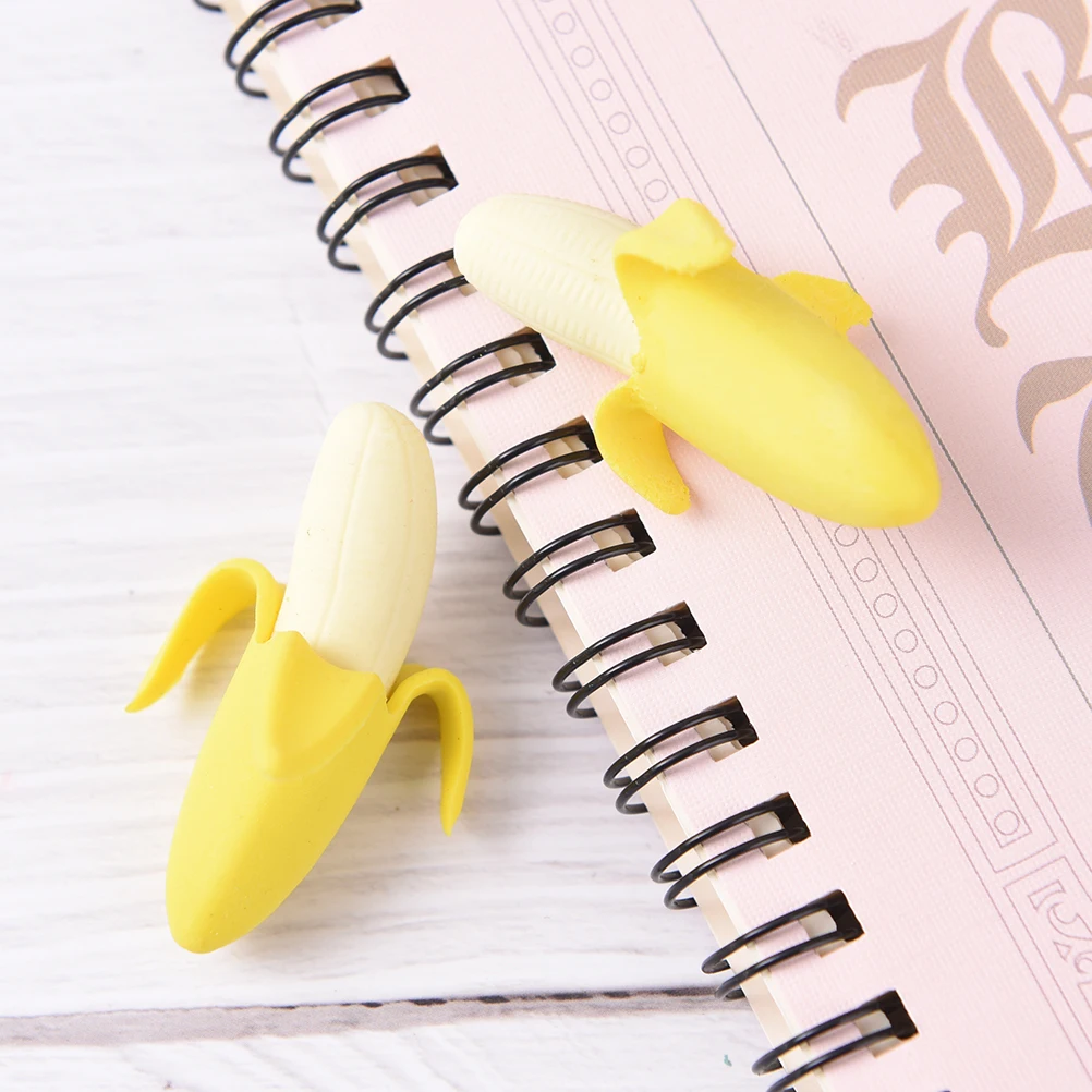Новый 2 шт./лот милые банановый ластик Kawaii стирательная резинка фруктовый карандаш ластик для детей школьные принадлежности канцелярские