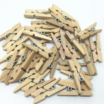 

80pcs/lot Natural 30mmX8mm Wooden Clothespins Clothes Pins Pegs Paperclips For Scrapbooking Crafts