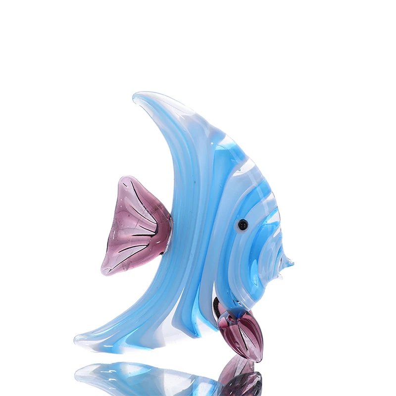H& D Мини рыбка стеклянная выдувная декоративная статуэтка морские животные скульптура ручной работы подарки для детей стекло искусство домашний декор стола