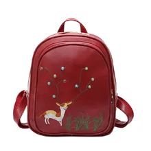 Женщины PU Кожаная Сумка Симпатичные Beerlet Черный Bagpack Женщины Известные Бренды Дизайнер Женская Сумка Мешок Bolsos Mujer WM454Z Mochila