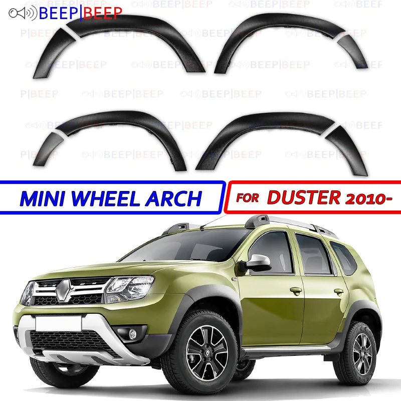 

Mini wheel arch for Renault Duster 2010-2014 / 2015-2017 extensions fenders 1 set \ 8 pcs plastic ABS car styling molding