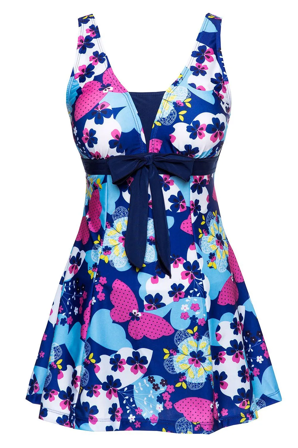 Women's Cut Slim Butterfly One Piece Push Up Swimsuit Dress Swimwear ...