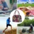 Aosbos Canvas Portable Cooler Lunch Bag Thermal Insulated Multifunction Food Bag Food Picnic Lunch Box Bag for Men Women Kids