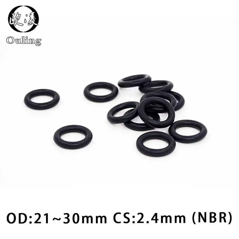 

20PCS/lot Rubber Ring Black NBR Sealing O-Ring 2.4mm Thickness OD21/22/23/24/25/26/27/28/29/30mm O Ring Seal Gasket Washer