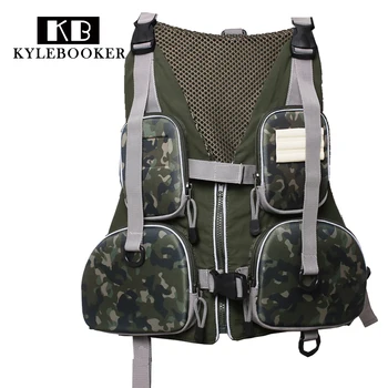 

Multi-pocket Fly Fishing Vest Backpack Mesh Bag Vest Outdoor Handy Adjustable gilet hunting jacket clothes fish tackle
