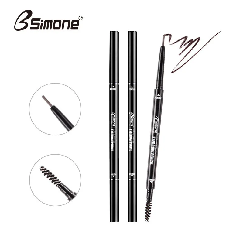 

BSIMONE Rotatable Double Round Eye Brow Tattoo Pen 6 Color Ended Eyebrow Pencil Waterproof Long Lasting No Blooming TSLM2